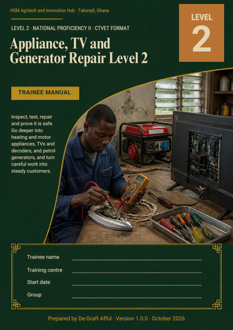 Cover of Appliance, TV and Generator Repair Level 2