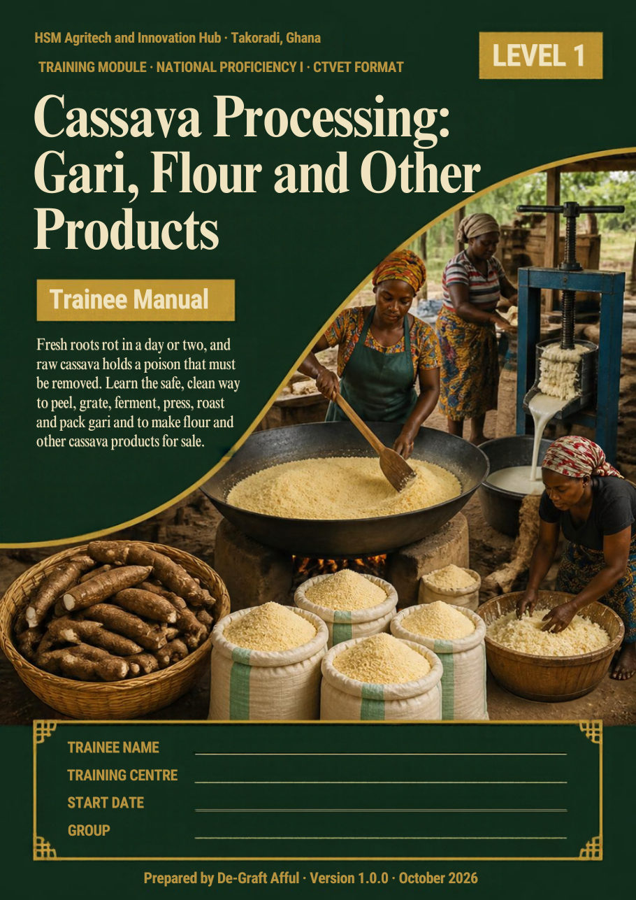 Cover of Cassava Processing: Gari, Flour and Other Products
