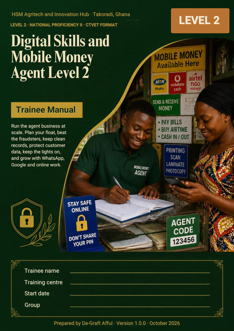 Cover of Digital Skills and Mobile Money Agent Level 2