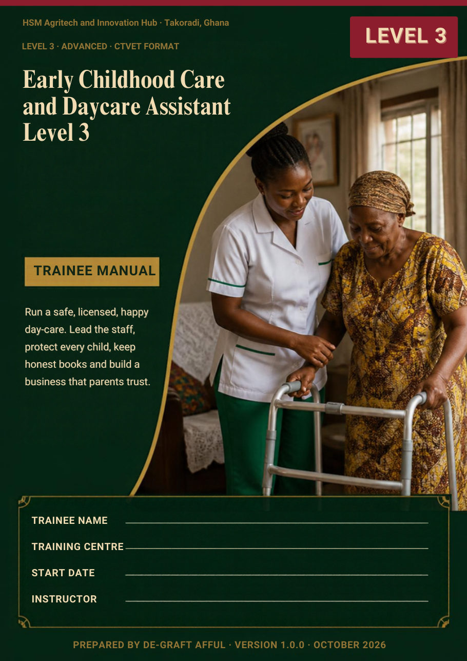 Cover of Early Childhood Care and Daycare Assistant Level 3