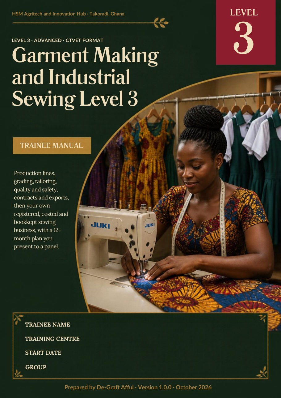 Cover of Garment Making and Industrial Sewing Level 3