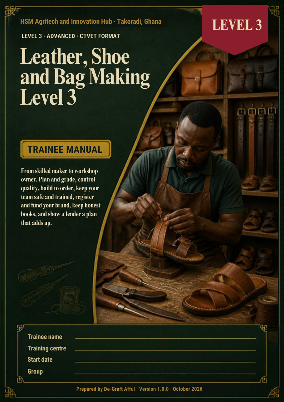 Cover of Leather, Shoe and Bag Making Level 3