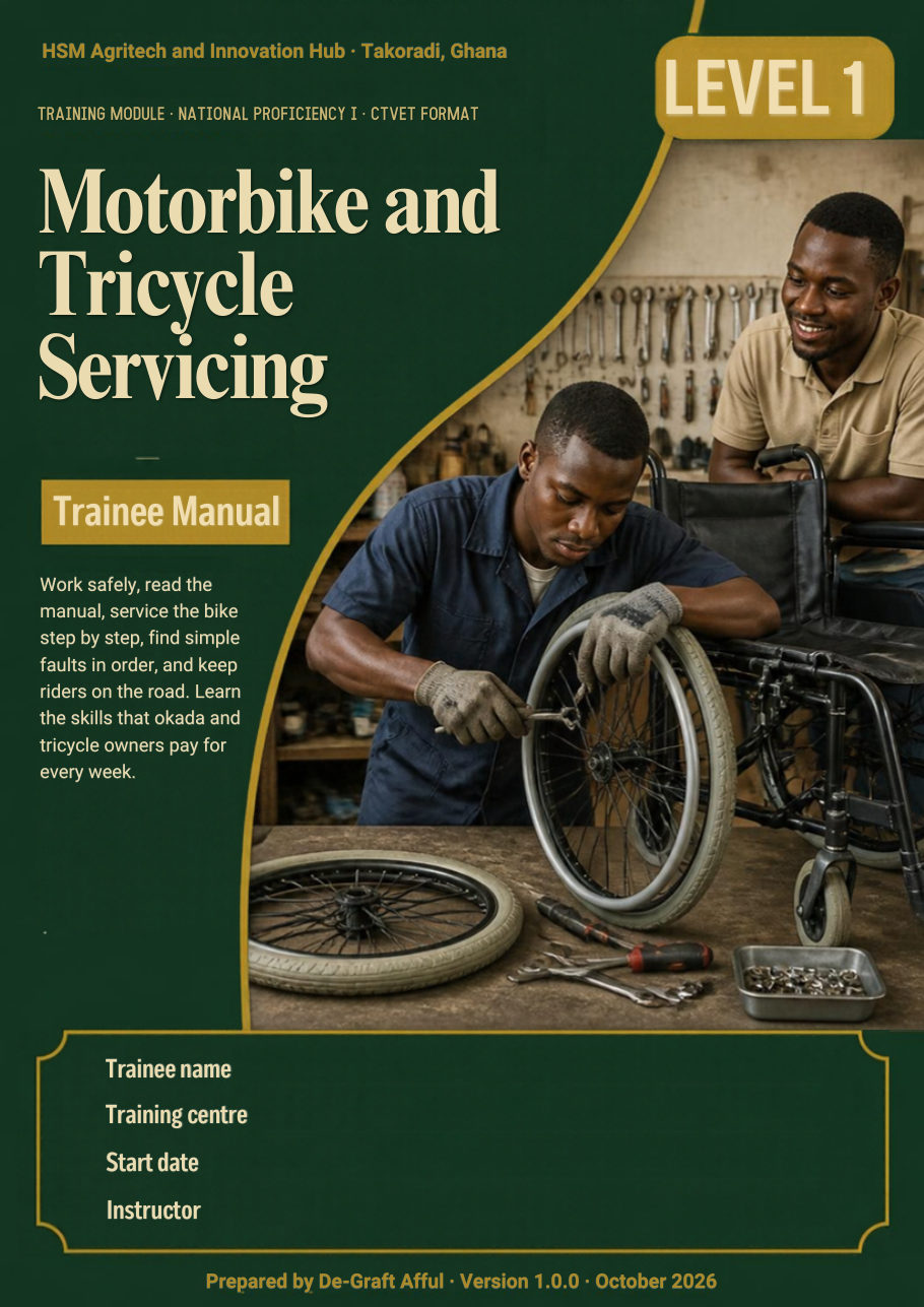 Cover of Motorbike and Tricycle Servicing