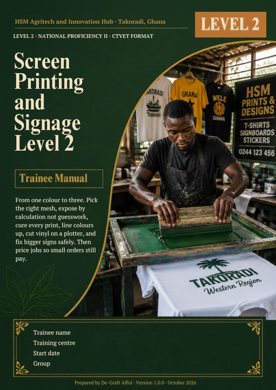 Cover of Screen Printing and Signage Level 2